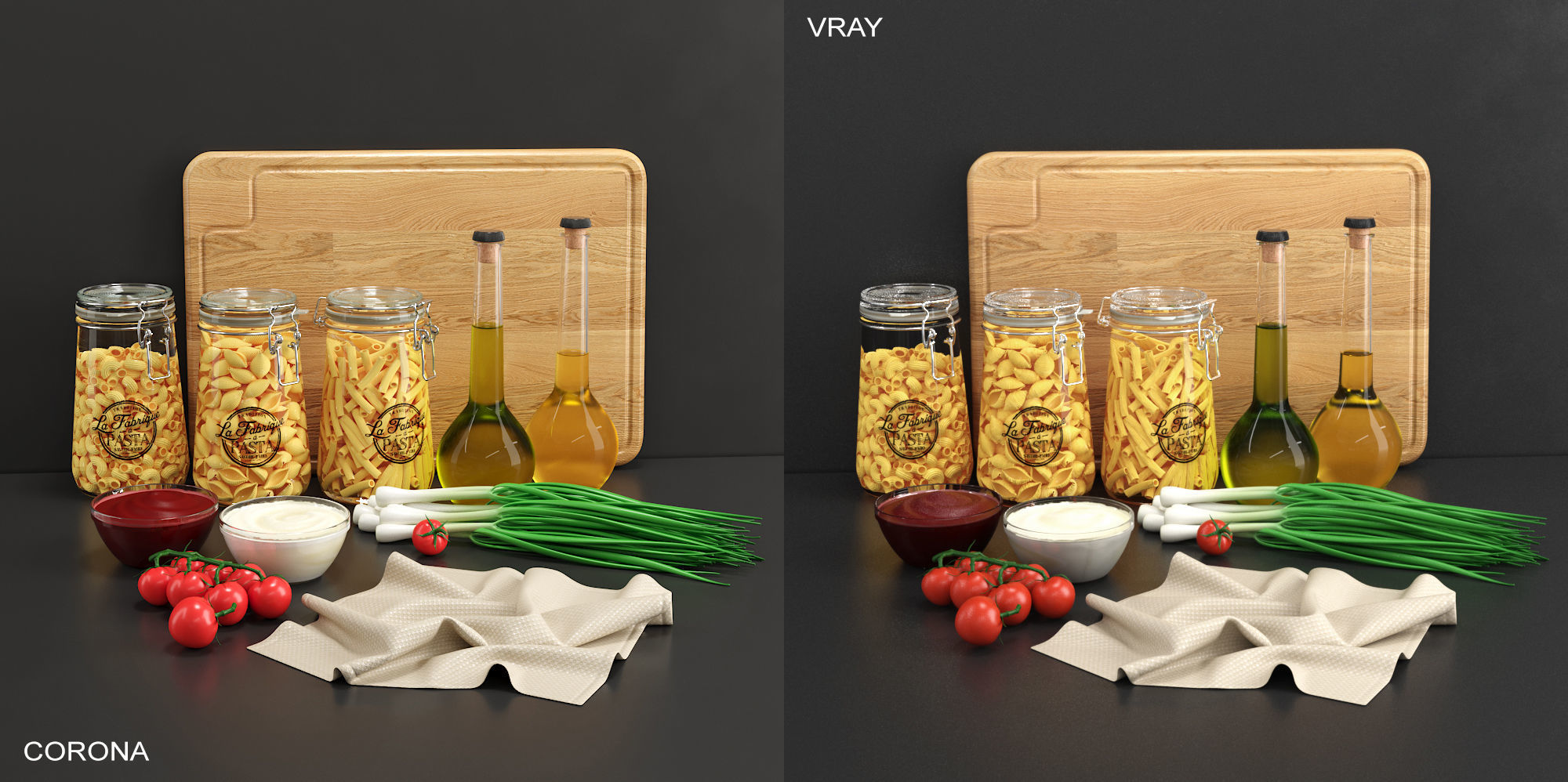 Pasta Dry Set 3D model_2
