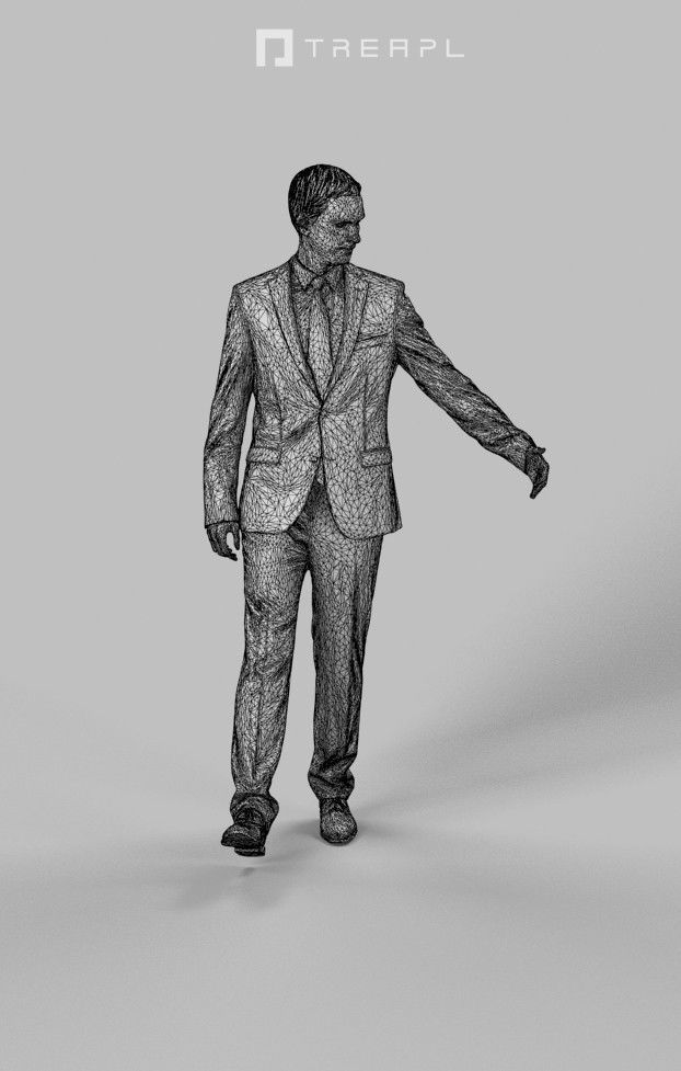 Jest A Caucasian Business Man Walking 3D model_9