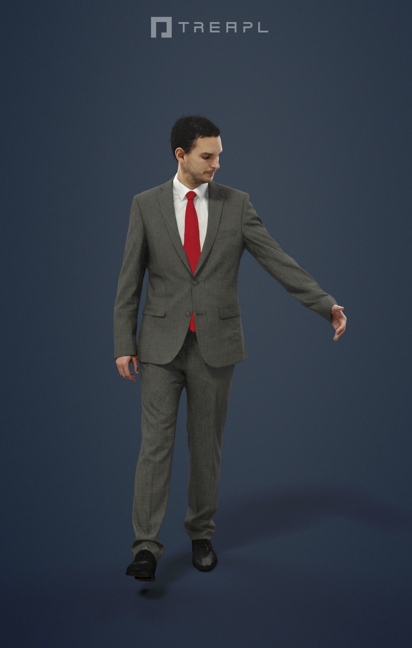 Jest A Caucasian Business Man Walking 3D model_1