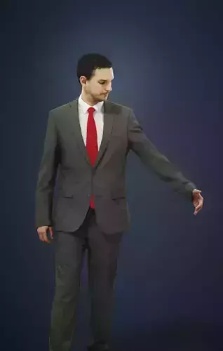 Jest A Caucasian Business Man Walking 3D model