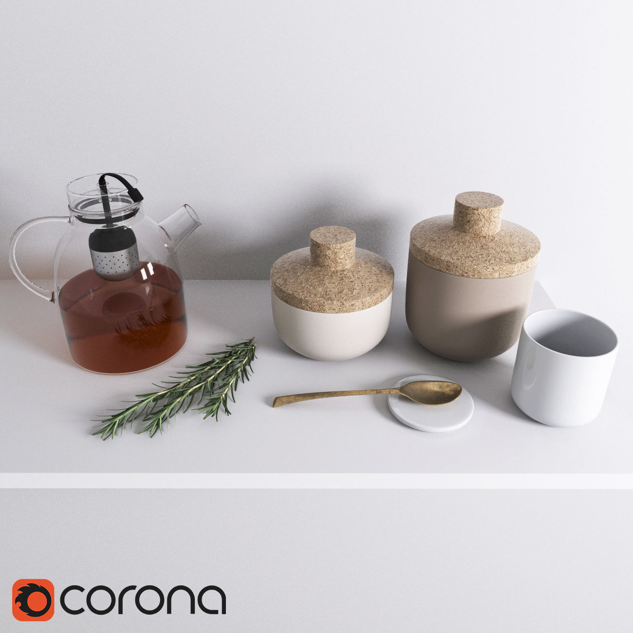 Norm architects decor set 3D model_1