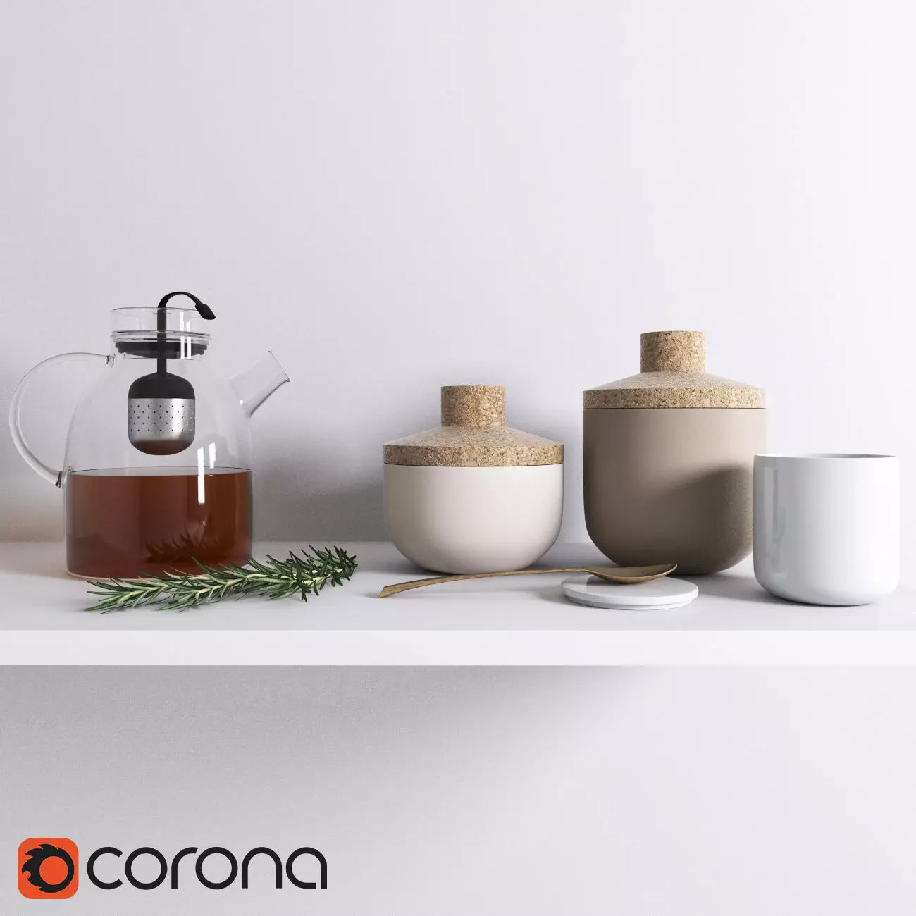 Norm architects decor set 3D model_0