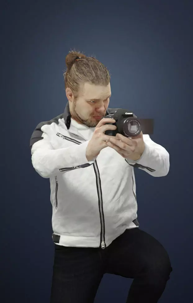 Keen A Caucasian Male Earning his Living As A Photographer 3D model_0