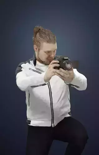 Keen A Caucasian Male Earning his Living As A Photographer 3D model