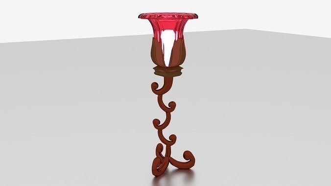 3D Lamp with glass 3D model