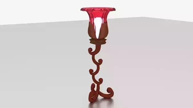 3D Lamp with glass 3D model