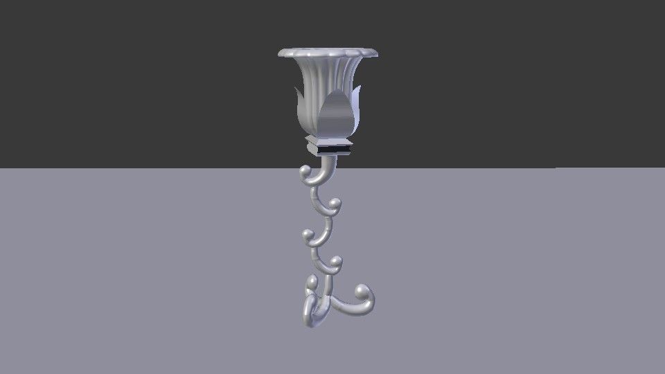 3D Lamp with glass 3D model_3