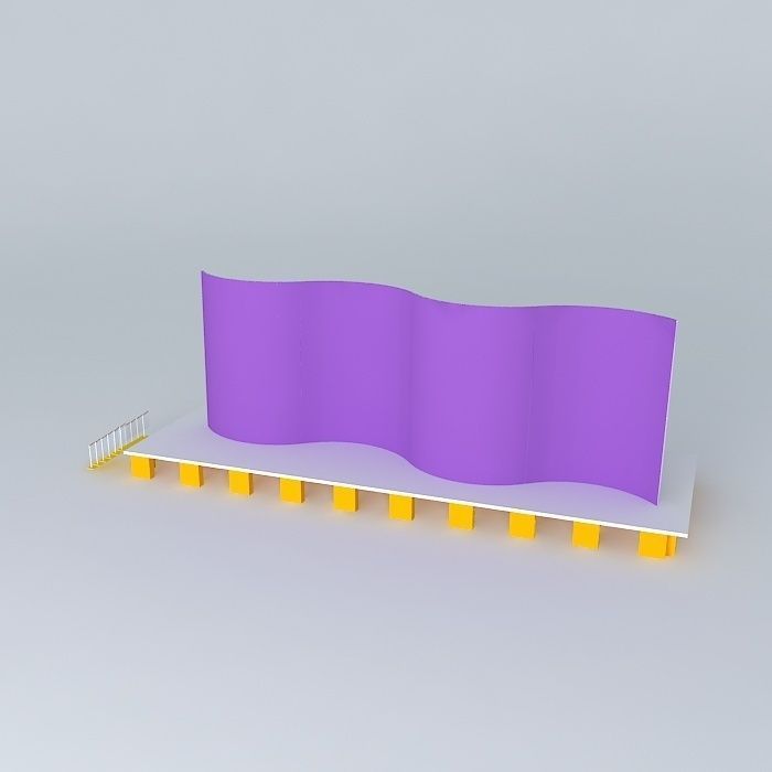 Making a scene  collapsible collapsible backdrop background 3D model_1