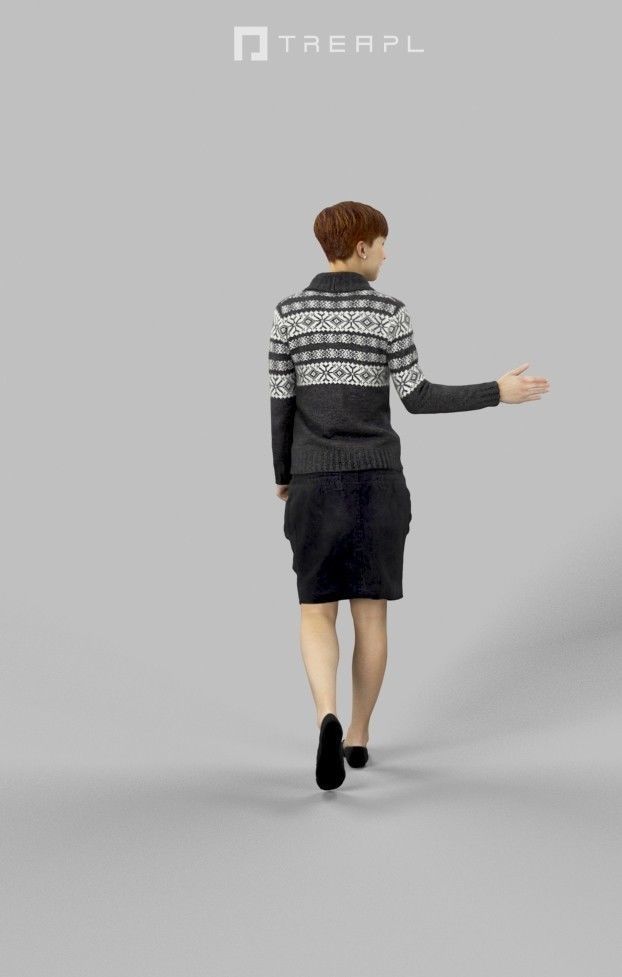 Luna A Caucasian Female Walking while Explaining 3D model_6