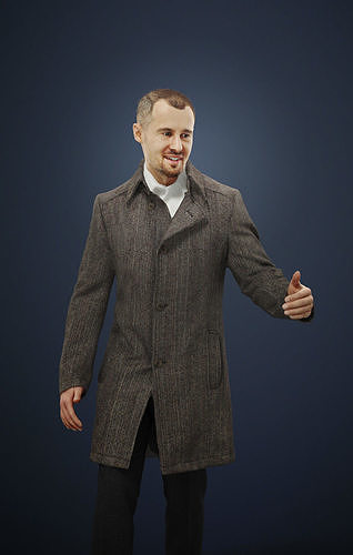 Master A Caucasian Male In Business Attire Arriving At A Meeting 3D model