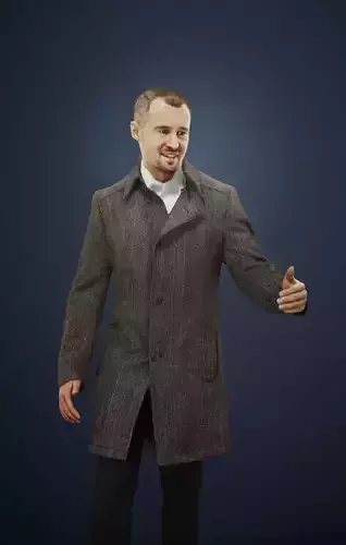 Master A Caucasian Male In Business Attire Arriving At A Meeting 3D model