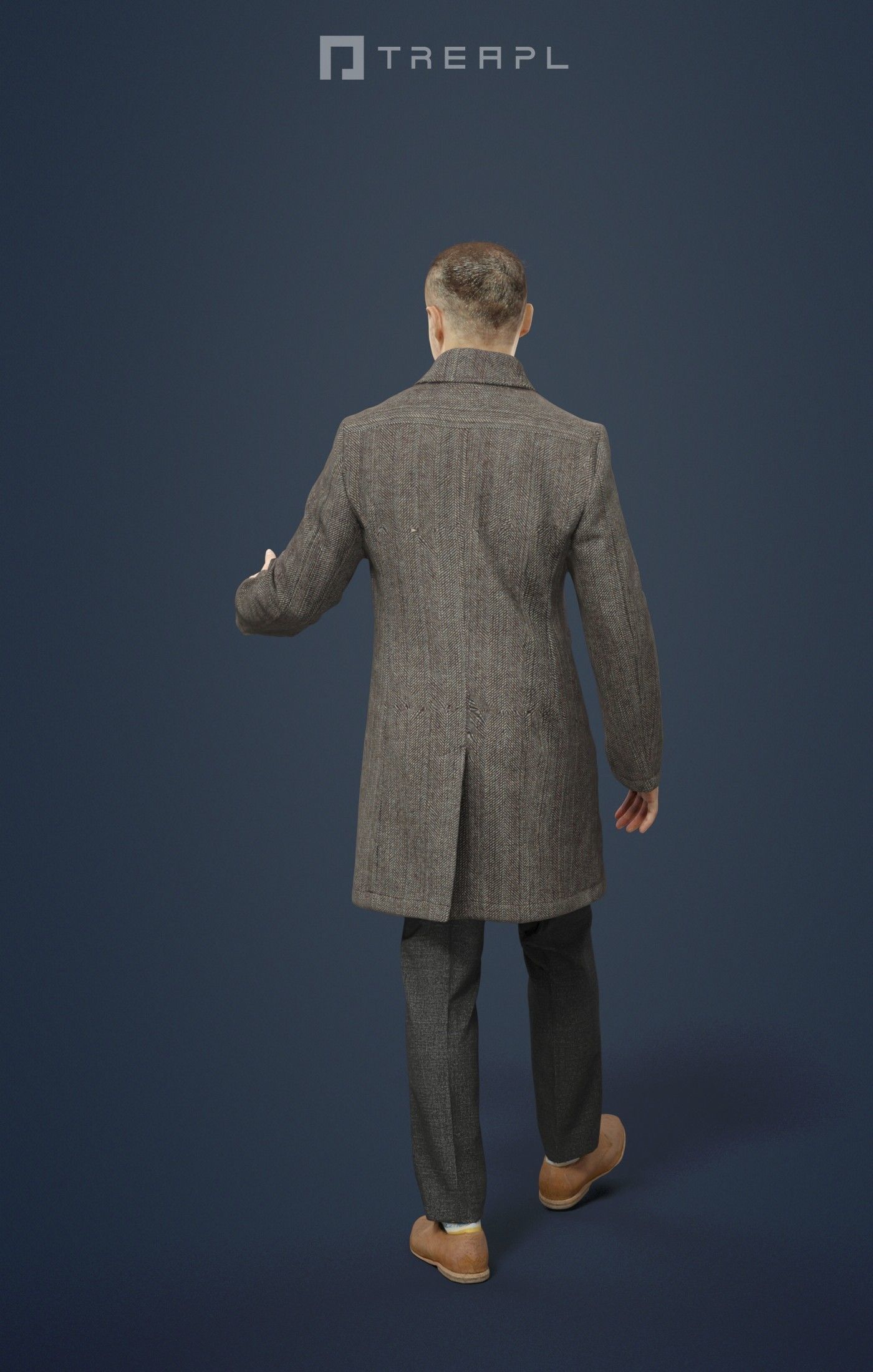 Master A Caucasian Male In Business Attire Arriving At A Meeting 3D model_2
