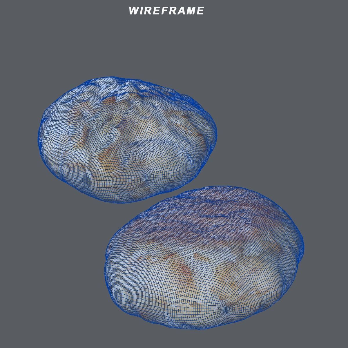 Bread Roll Low-poly 3D model_6