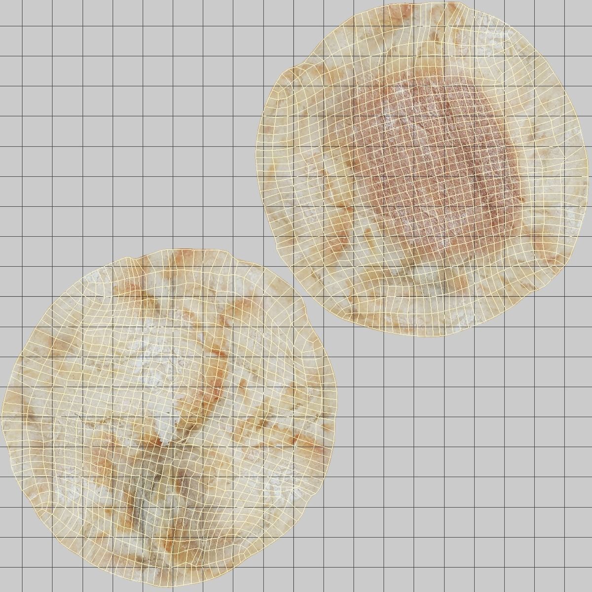 Bread Roll Low-poly 3D model_7