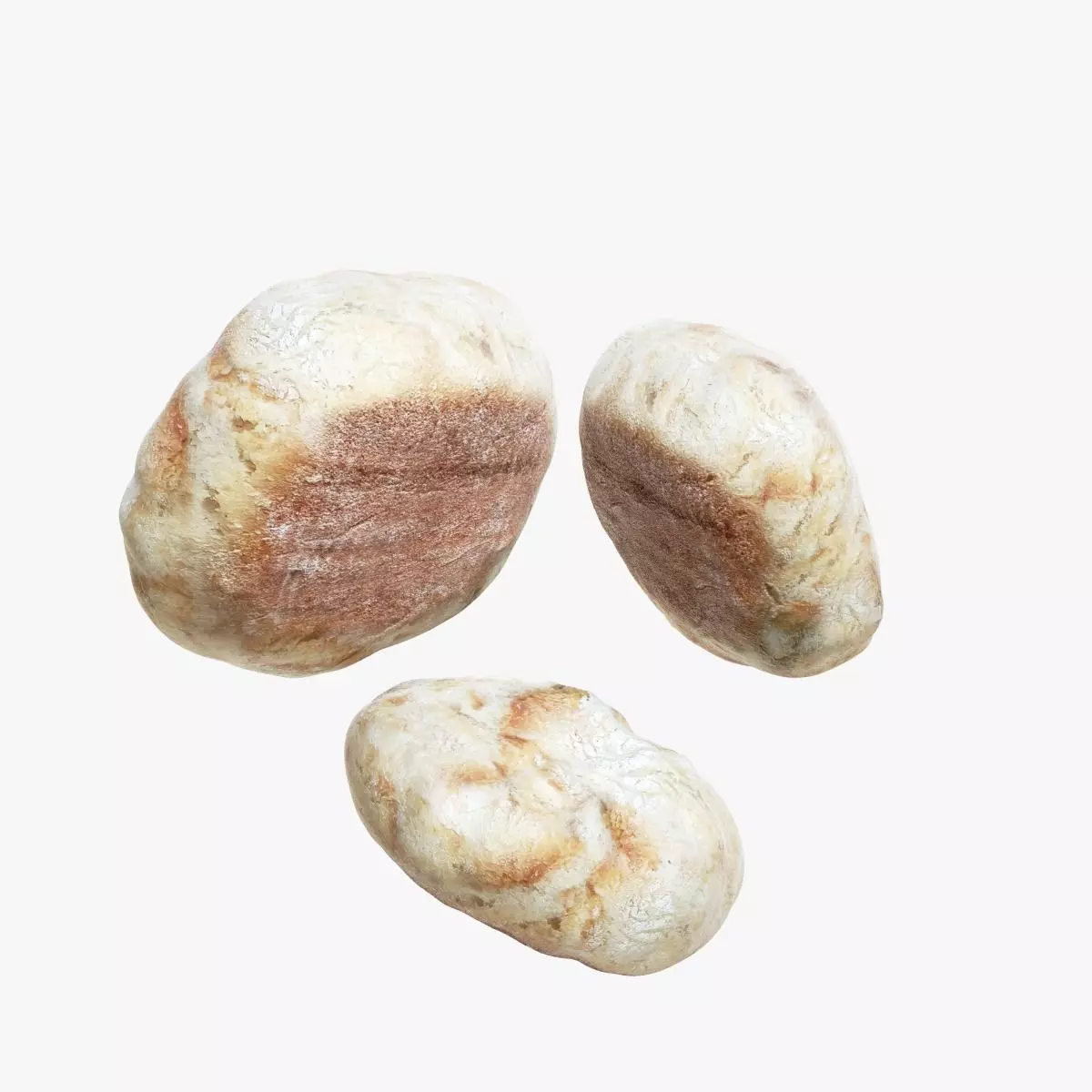 Bread Roll Low-poly 3D model_0