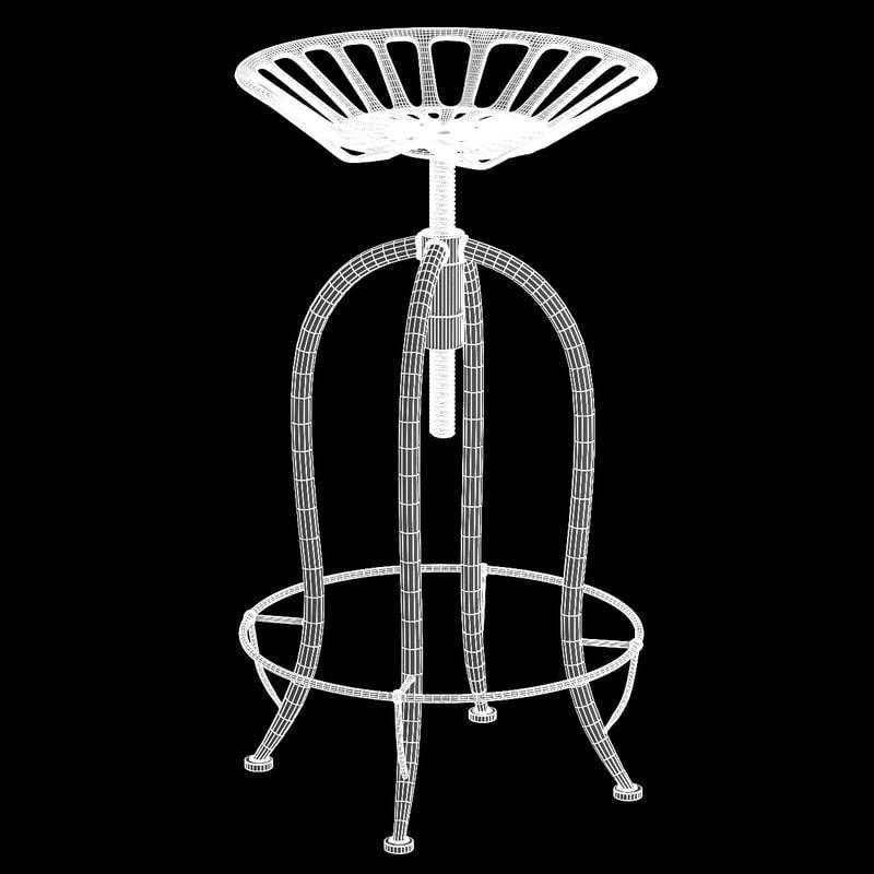 Aldean Bar Stool 3D model_5