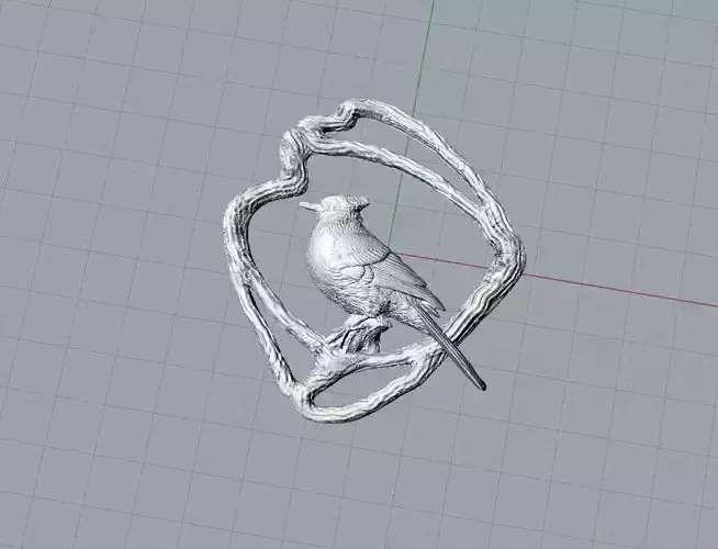 Pendant Blue Jay 3D print model