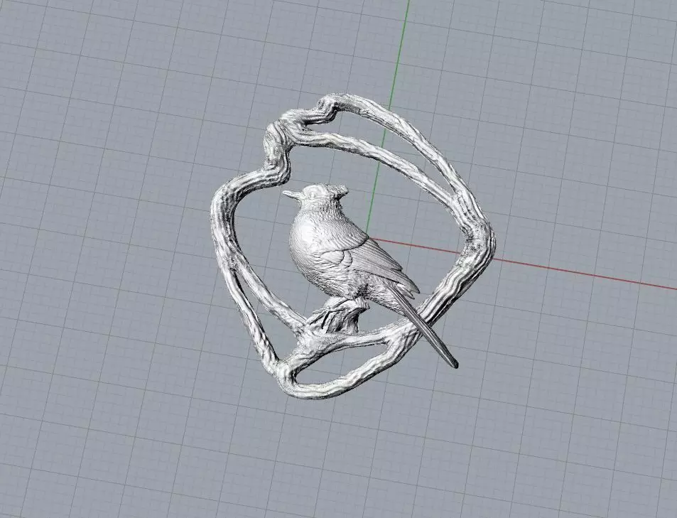 Pendant Blue Jay 3D print model_0