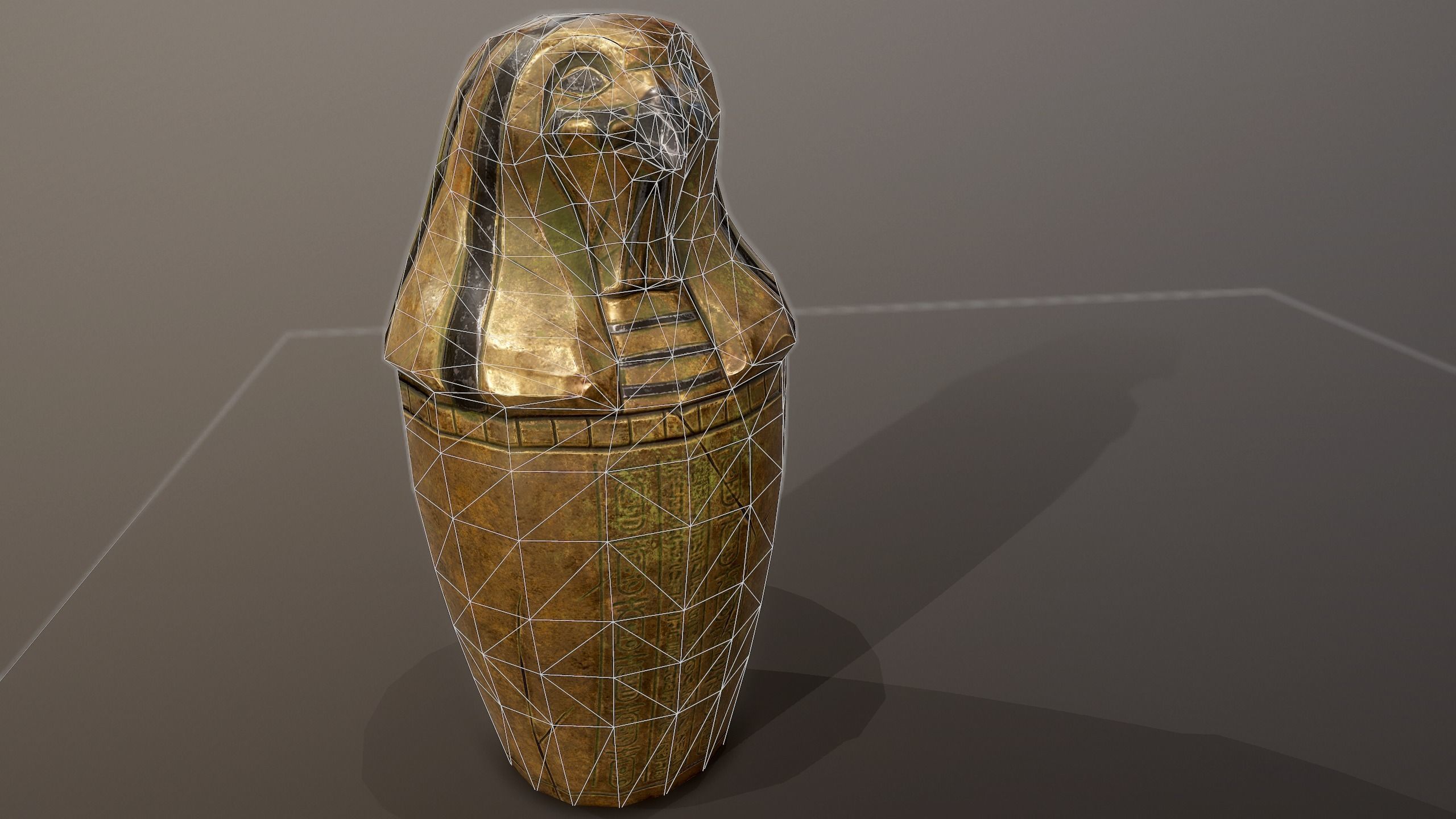 Egypt tomb jars PBR Low-poly 3D model_5