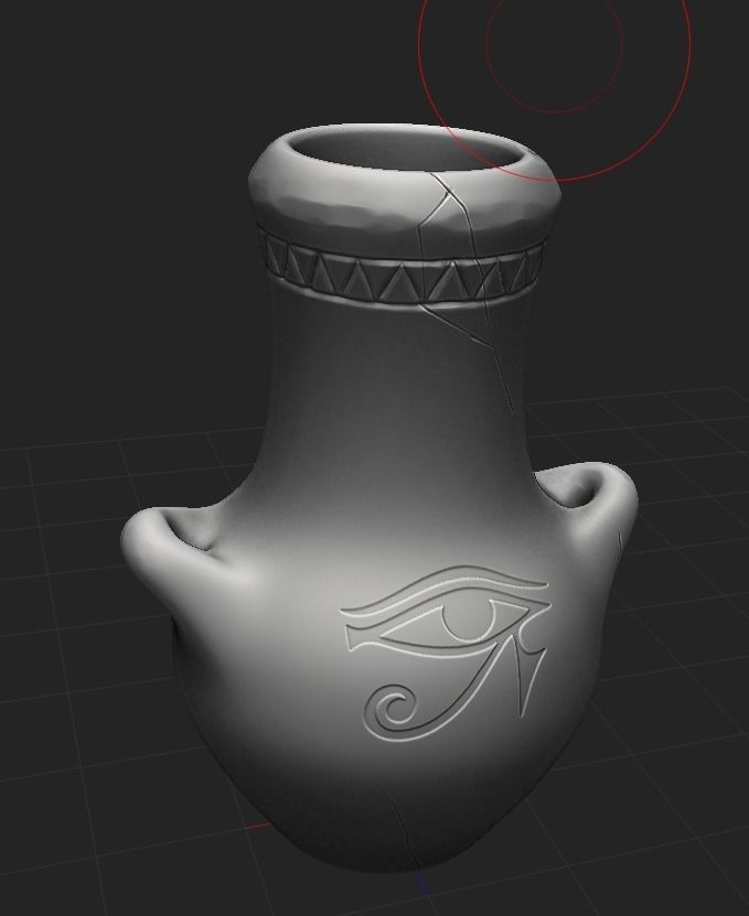 Egypt tomb jars PBR Low-poly 3D model_7