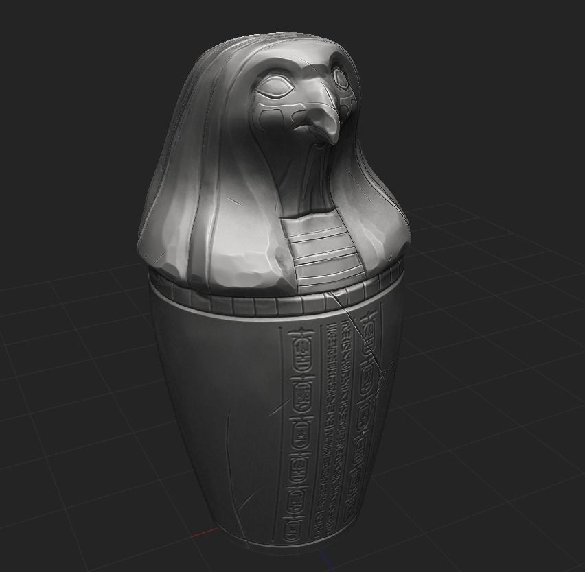 Egypt tomb jars PBR Low-poly 3D model_8
