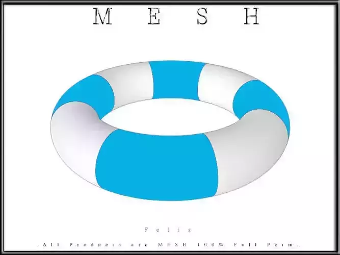 Float mesh cover art Low-poly 3D model