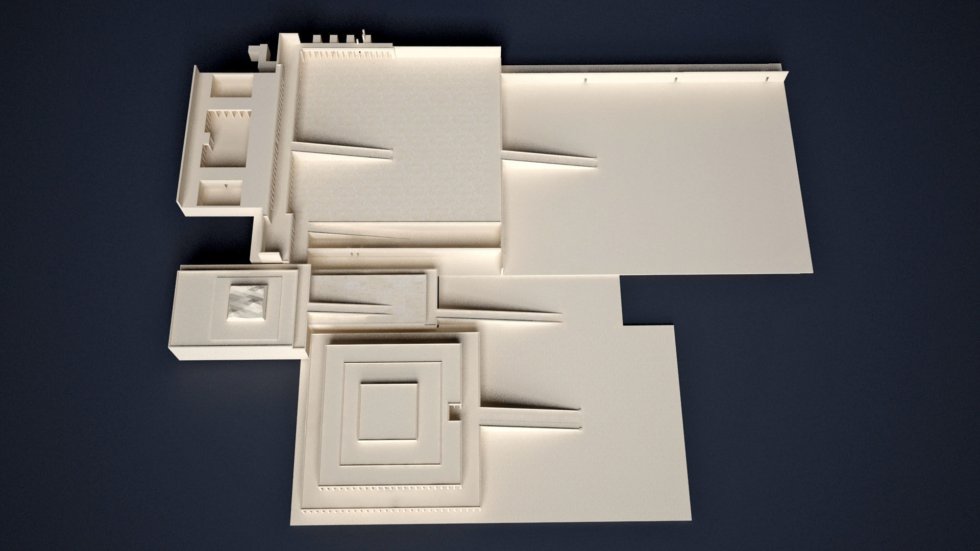 Egyptian Queen Hatshepsut Temple 3D print model_14