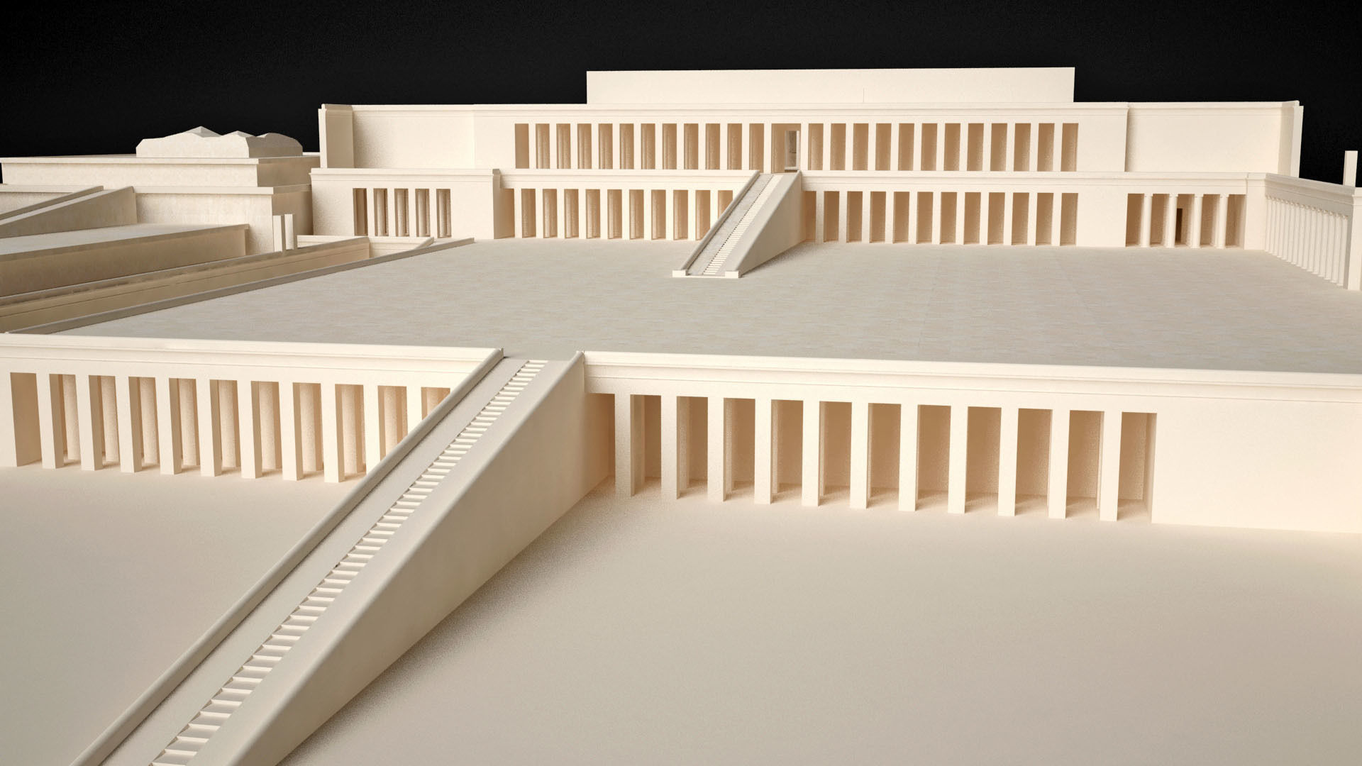 Egyptian Queen Hatshepsut Temple 3D print model_1