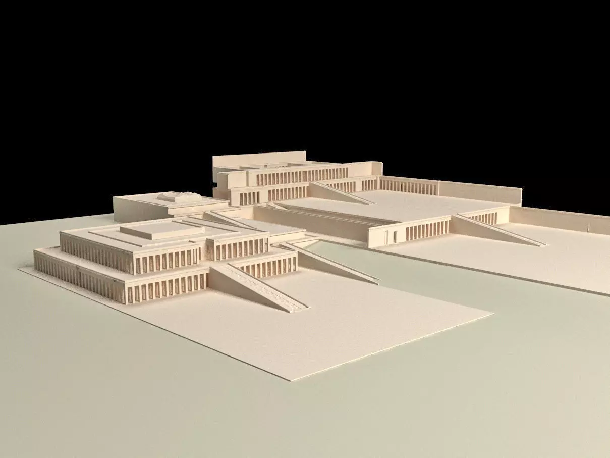 Egyptian Queen Hatshepsut Temple 3D print model_0