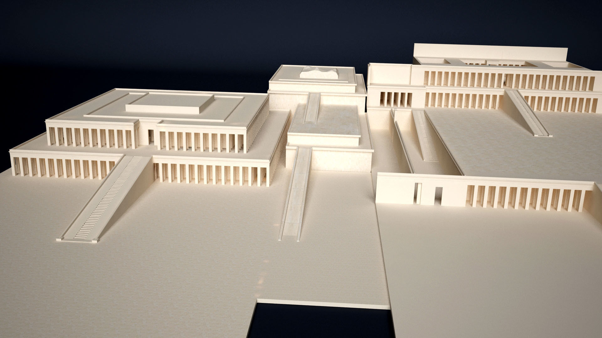 Egyptian Queen Hatshepsut Temple 3D print model_8