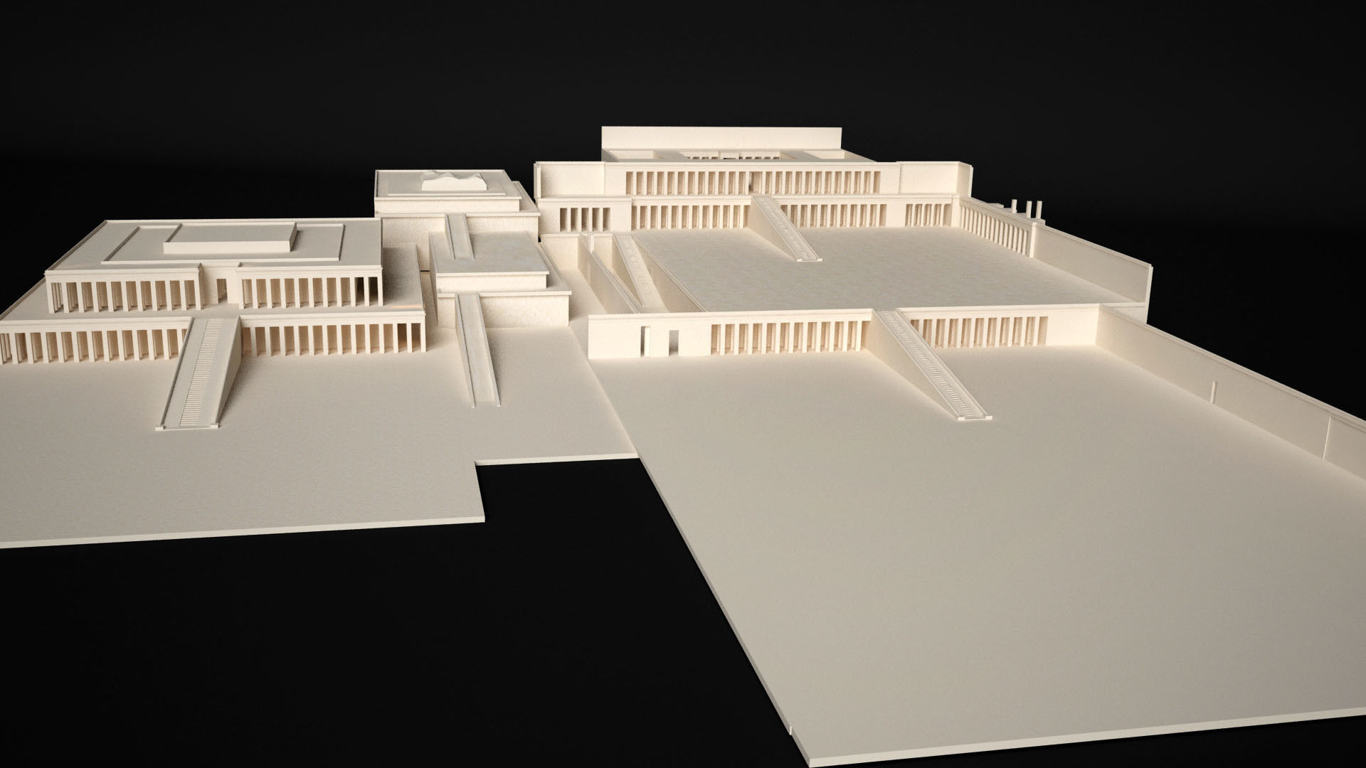 Egyptian Queen Hatshepsut Temple 3D print model_6