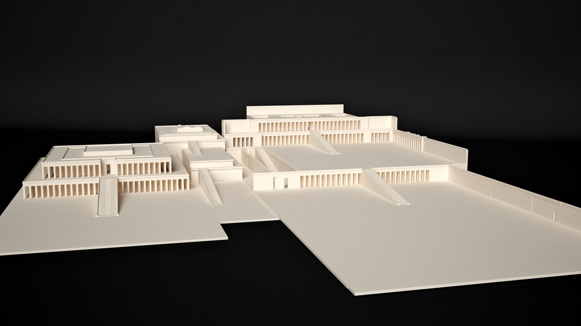 Egyptian Queen Hatshepsut Temple 3D print model_7