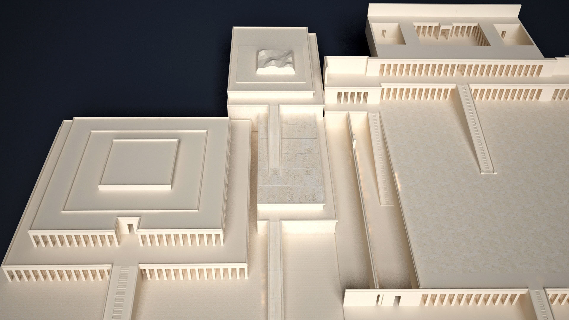 Egyptian Queen Hatshepsut Temple 3D print model_9