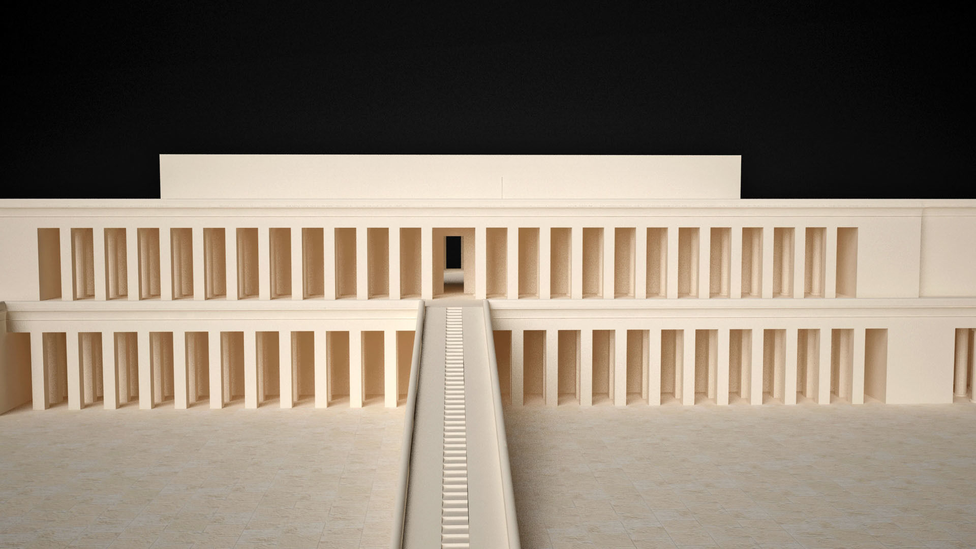 Egyptian Queen Hatshepsut Temple 3D print model_11