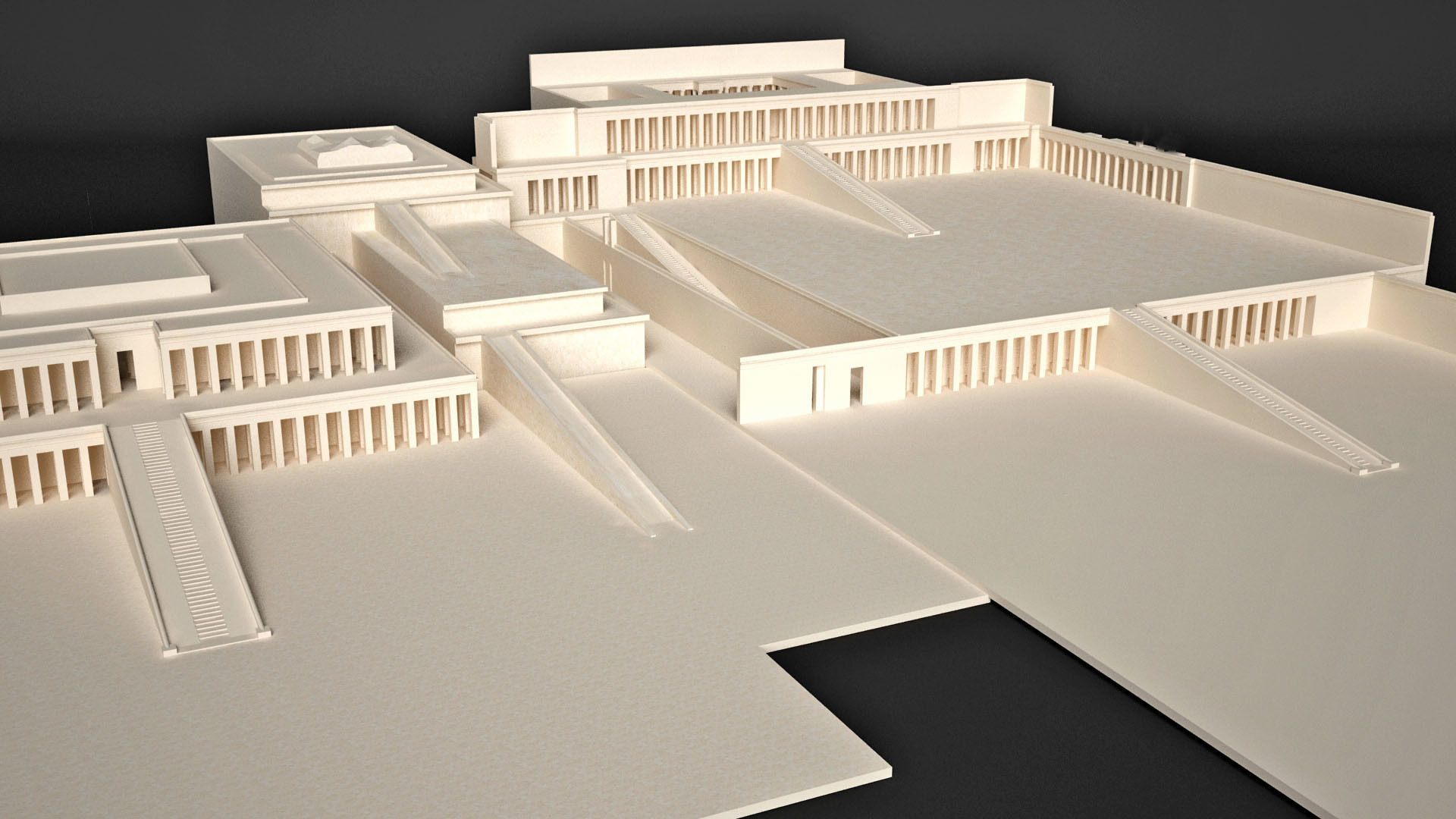 Egyptian Queen Hatshepsut Temple 3D print model_2