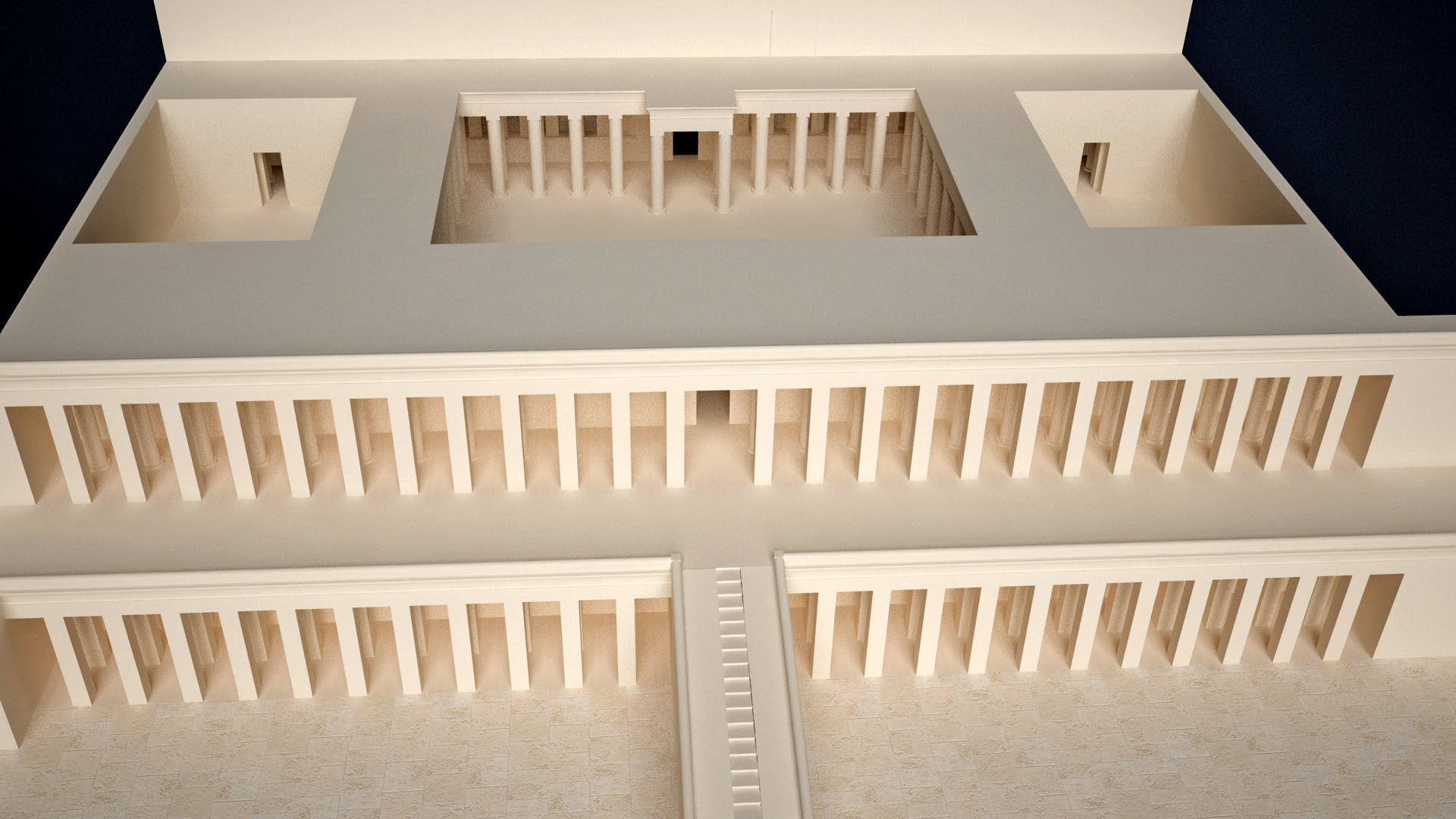 Egyptian Queen Hatshepsut Temple 3D print model_13