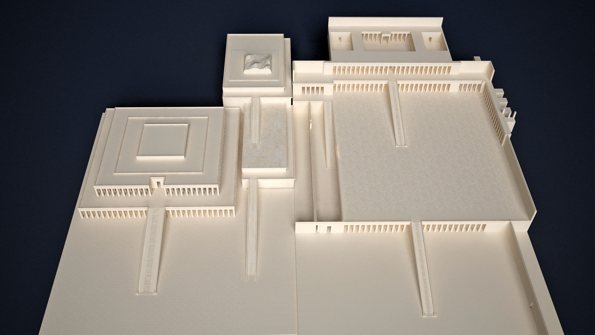 Egyptian Queen Hatshepsut Temple 3D print model_10