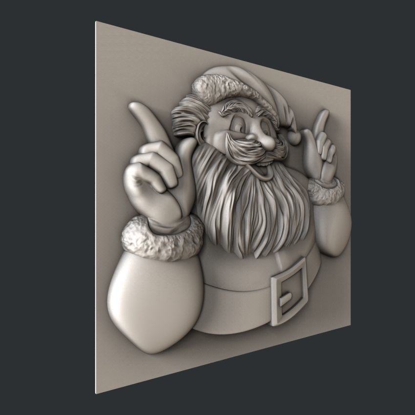 3d STL models for CNC router Santa Claus 3D model_1