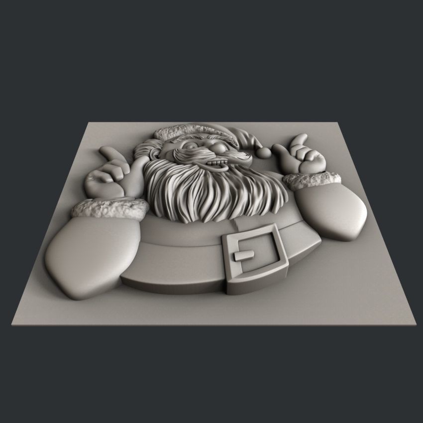 3d STL models for CNC router Santa Claus 3D model_3