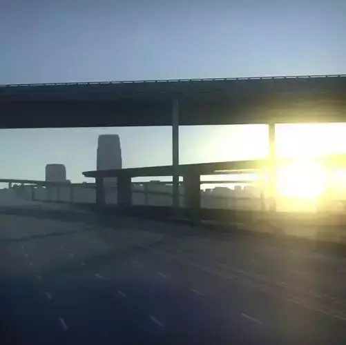 Freeway05 sunset on freeway 3D model