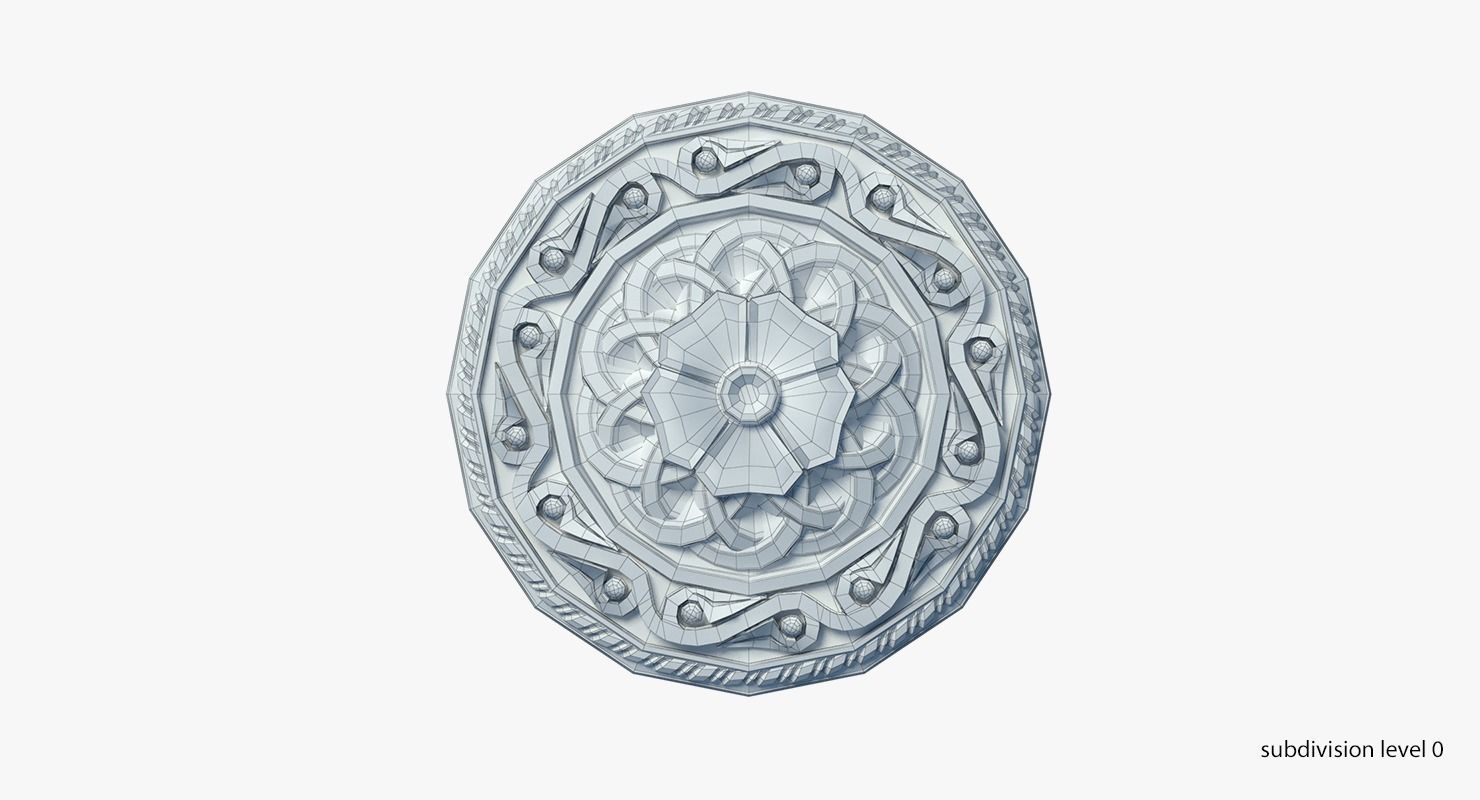 rosette ornament ortodox style 3D print model_7