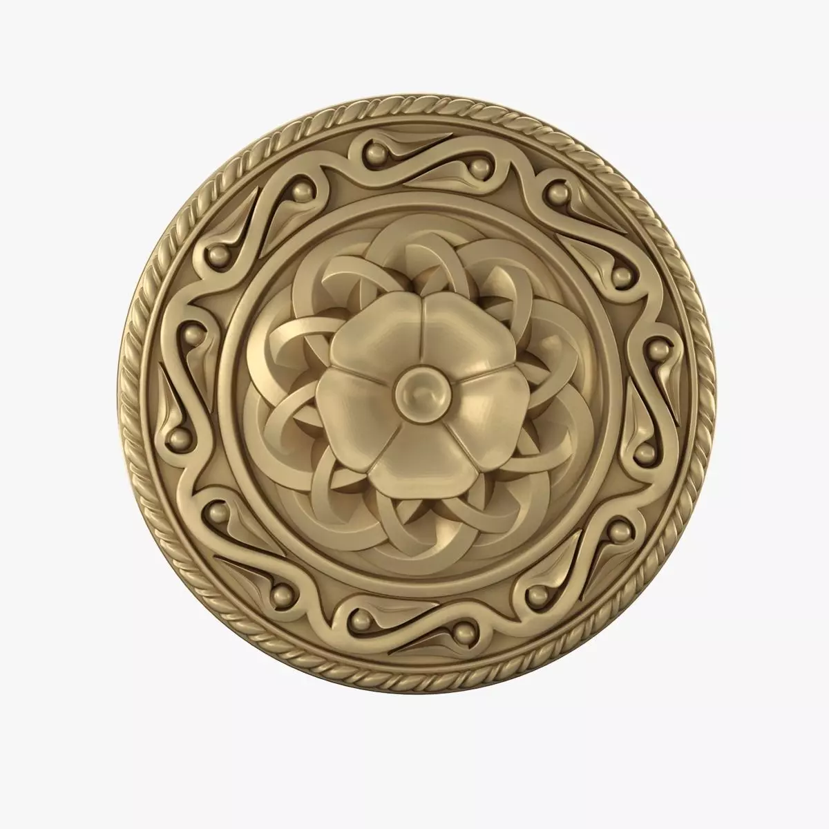 rosette ornament ortodox style 3D print model_0