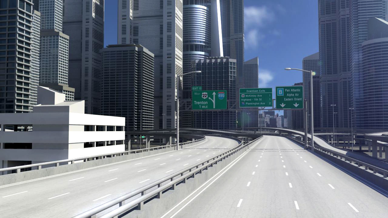 Freeway02 City 3D model_4
