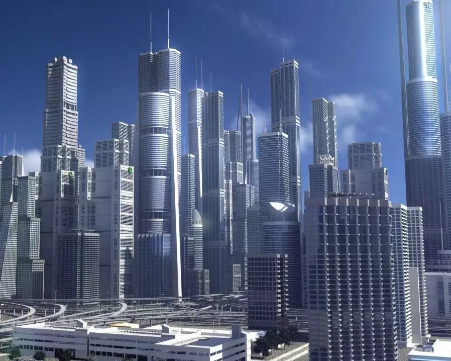 Freeway02 City 3D model_0