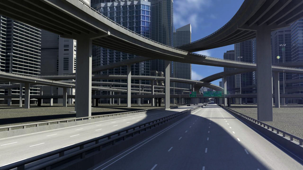 Freeway02 City 3D model_5