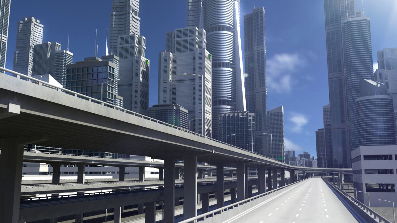 Freeway02 City 3D model_2