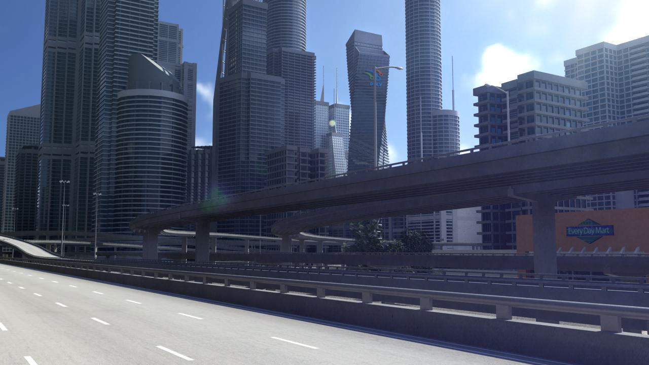 Freeway02 City 3D model_8