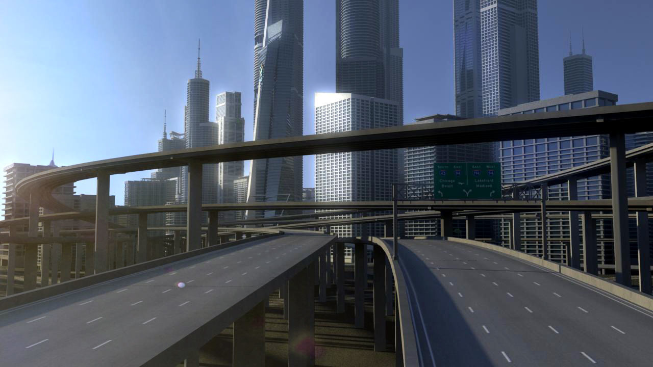 Freeway04 City 3D model_2