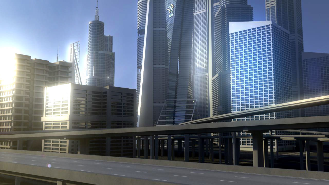 Freeway04 City 3D model_7