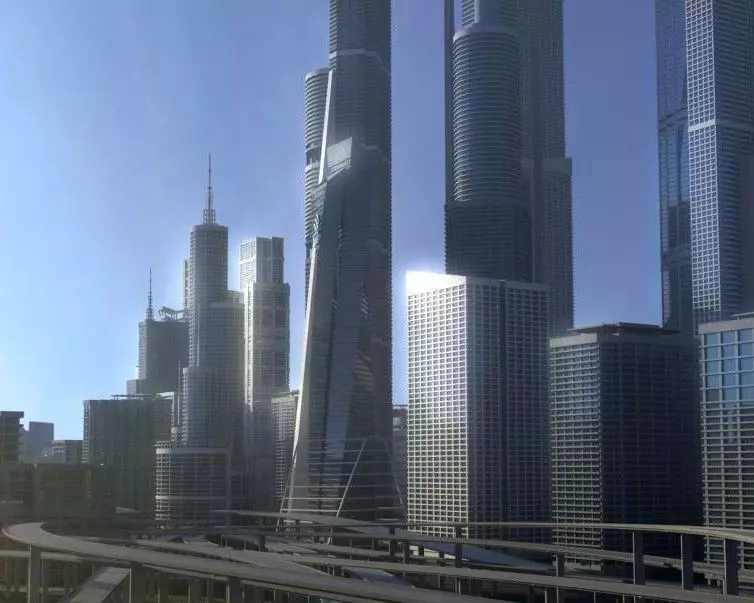 Freeway04 City 3D model_0